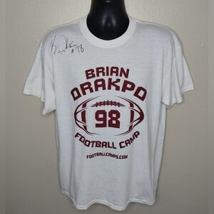 𝅺AUTOGRAPHED Brian Orakpo 98 Mens Large NFL T-shirt Redskins Texas Longhorns
